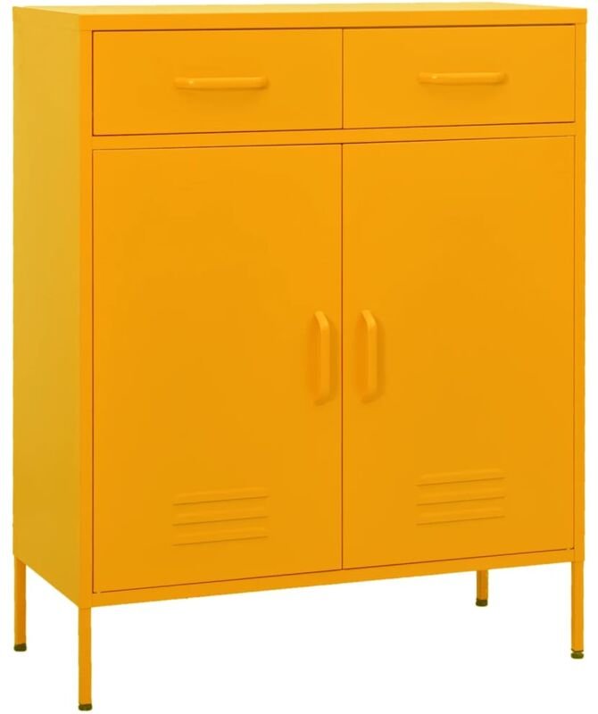 Lagerschrank Senfgelb 80x35x101,5 cm Stahl - Vidaxl