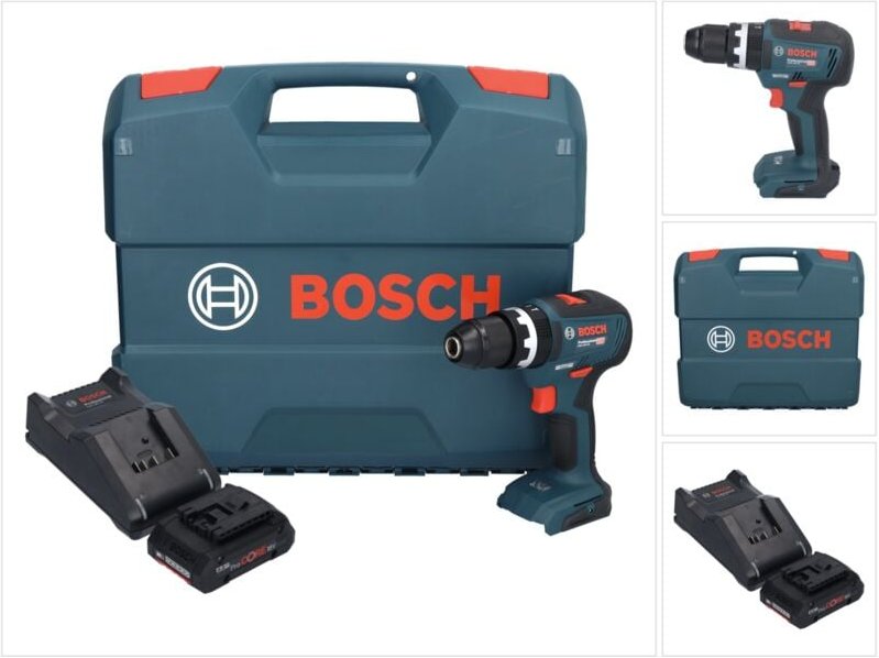 Bosch gsb 18V-55 Professional Akku Schlagbohrschrauber 18 v 55 Nm Brushless + 1x ProCORE Akku 4,0 Ah + Ladegerät + Koffe...