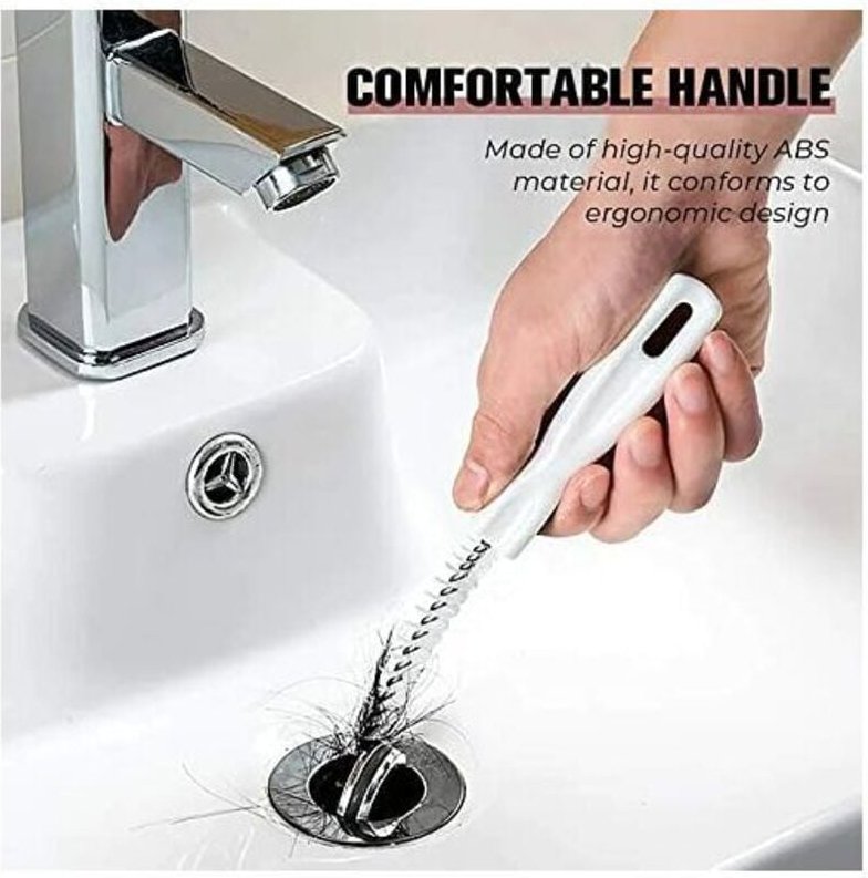 Thumbnail - Flexible Spülbecken-Reinigungsbürste, Betterlife-Abflussreiniger, Abflussverstopfungs-Entferner, Überlaufwerkzeug für Ba...