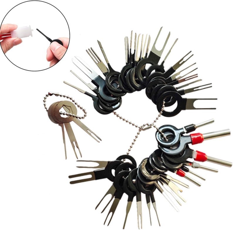 41-teiliges Auto-Entriegelungswerkzeug, Auto-Klemmen-Entfernungswerkzeug-Set, Auto-Kabelstecker-Entfernung,