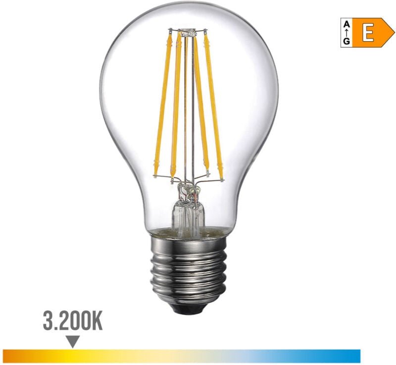 EDM - E27 6 w Runde A60 LED-Glühbirne, entspricht 47 w – Warmweiß 3200 k