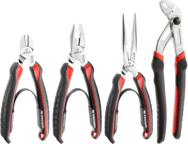 4er-Set Facom Zangen: Sperr-, Schneid-, Halbrund- und Universalzange - CPE.A1PB