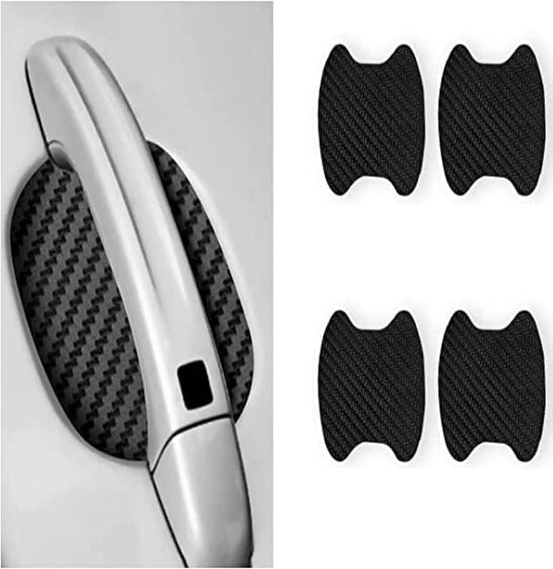 Stück Auto-Schutzfolie (schwarz), universell, kratzfest, aus Kohlefaser, für Autotürgriffe, geeignet für die meisten Aut...