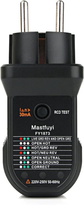 Thumbnail - Steckdosenprüfer, fortschrittlicher RCD-Steckdosenprüfer, automatischer Neutralleiter, direkter Erdungsdraht, Stromkreis...