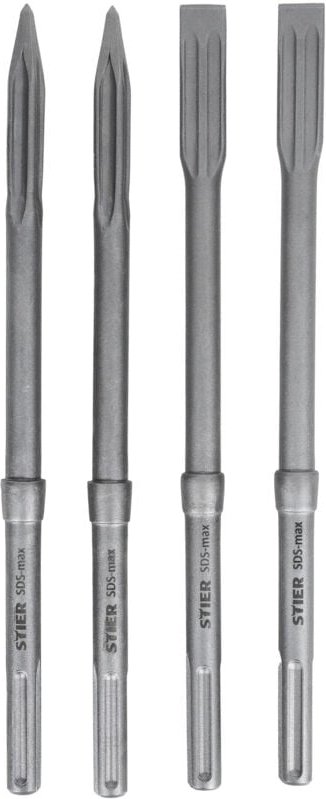 Meißel-Set SDS-max 4-tlg. 400 x 25 mm / 400 mm - Stier