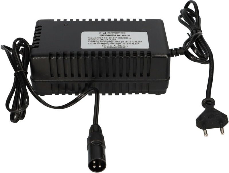 Verschiedene - Q-Batteries bl 24-3 Ladegerät XLR-Stecker für Bleiakkus 24V - 3A Ladestrom IU0U Ladekennlinie