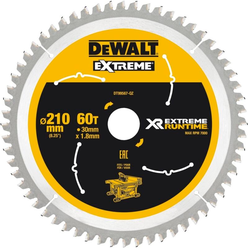Banyo - DeWALT Zubehör - Sägeblatt Holz, 210x30 mm, 60 Zähne DT99567