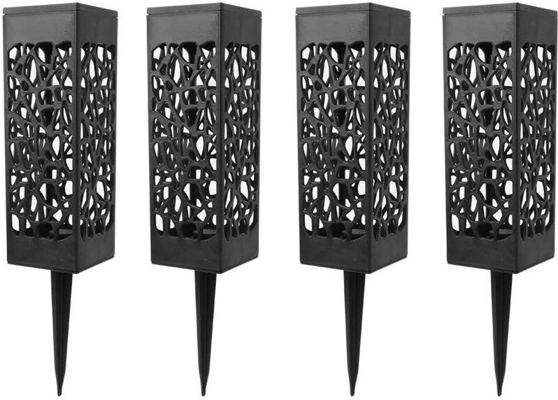 Solar-Gartenleuchten mit Erdspieß, 4er-Pack, 28,4 x 6,1 x 6,1 cm, wasserdichte LED-Solarleuchten für den Außenbereich, g...