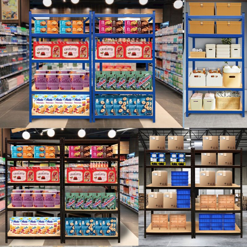 Steckregal 875 kg Werkstattregal Kellerregal Schwerlastregal Regal Verdicken mdf 175cm