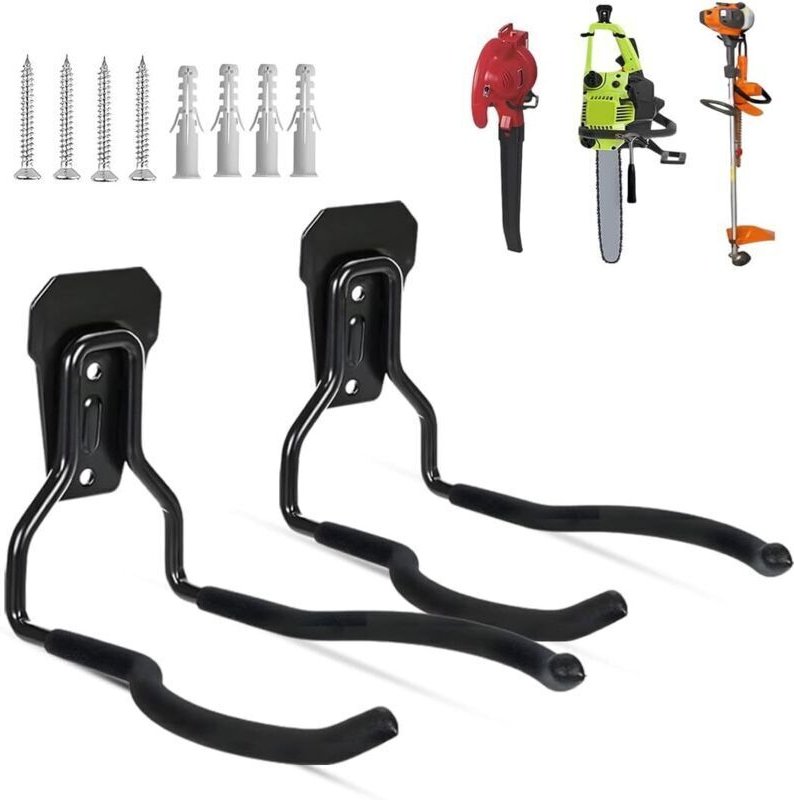 Set mit 2 Häkelnadeln für Débroussailleuse, Wandhalterung für Balai, Wandhäkelarbeit für Garage, Häkelnadel für Gartenge...