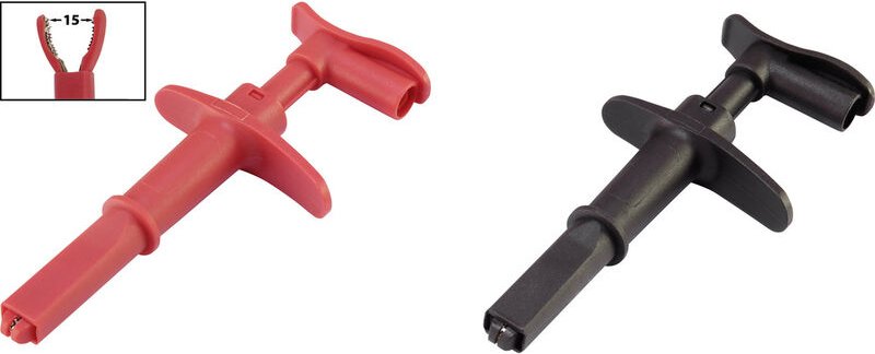 Thumbnail - VOLTCRAFT MSK-116 Krokodilklemme Stecker 4 mm CAT III 1000 V, CAT IV 600 V Schwarz, Rot