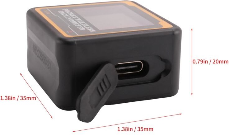 Digitaler Winkelmesser, Magnetischer Neigungsmesser, Wasserwaage, Quadratische Hintergrundbeleuchtung mit Bluetooth