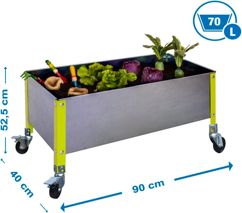 Simonrack Simongarden Gartenbox Metall grün 70 L mobil