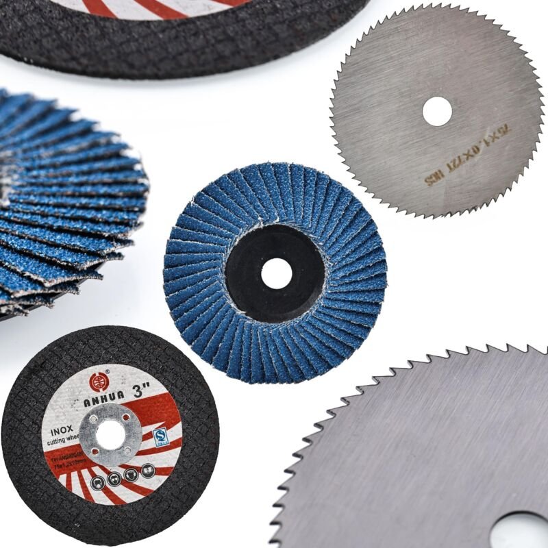 Set 3x Scheiben 76 Mm Grüne Lappe Schleifscheibe Schneidscheibe