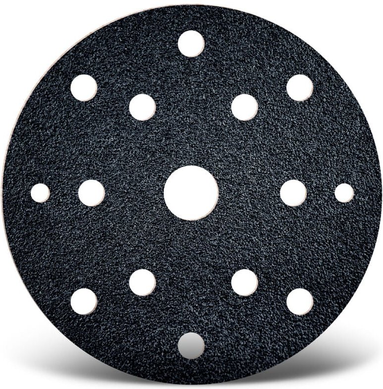 Black Klett-Schleifscheiben, 150 mm, 15-Loch, f. Exzenterschleifer, Siliciumcarbid (50 Stk.) K100 - Menzer