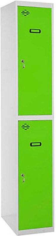 Simonrack Metall-Schrank Grau und Grün Sicher