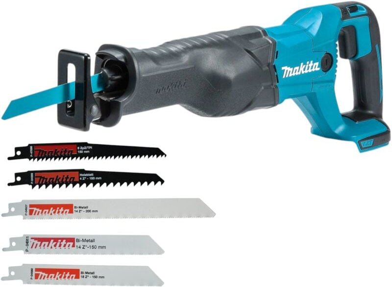 Djr 186 z Akku Reciprosäge Säbelsäge 18 v + Reciprosägeblatt Set ( P-83967 ) - ohne Akku, ohne Ladegerät - Makita