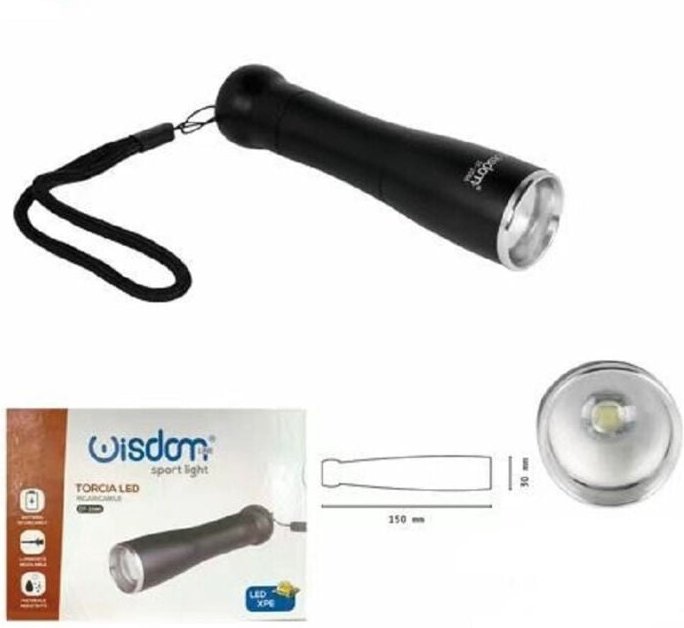 Trade Shop Traesio - Trade Shop - led torc ricaricabile luce led chip xpe regulable luminierung DT-2086 -