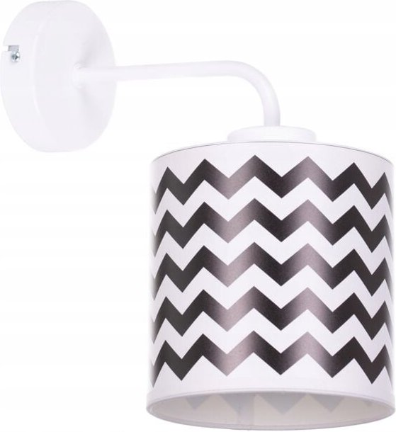 Moderne Wandleuchte mit Lampenschirm Zigzags Schwarz