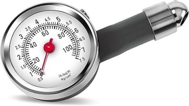 Reifendruckmesser, Reifendruckmesser für Autos, Druckmesser für Fahrzeuge, Druckmesser, Reifendruckmesser 0-100 PSI, für...