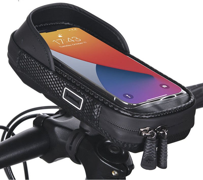 Tonchean - Fahrrad-Lenkertasche, universelle wasserdichte Fahrrad-Handytasche, Motorrad-Lenkertasche, Fahrrad-Handyhalte...