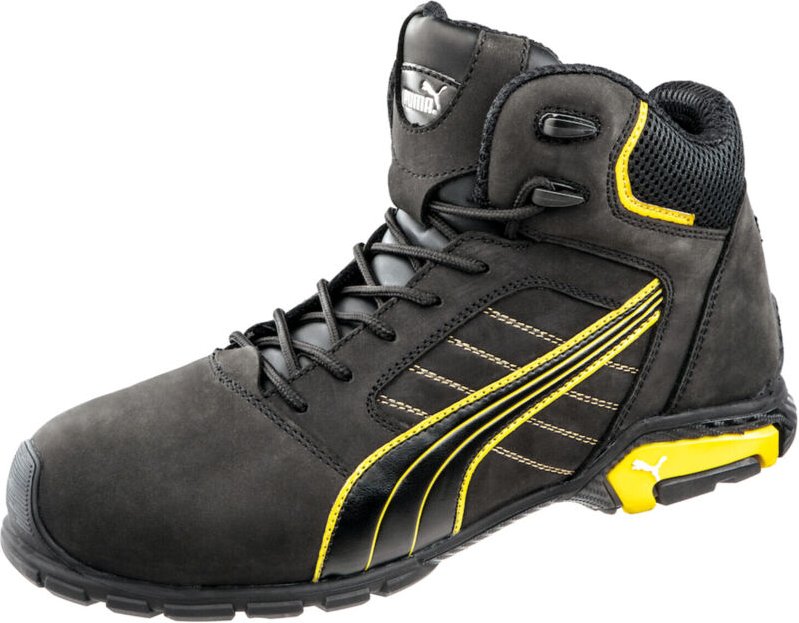 Puma - Sicherheitsstiefel Amsterdam Mid Größe 40 schwarz / gelb - 63.224.0-40