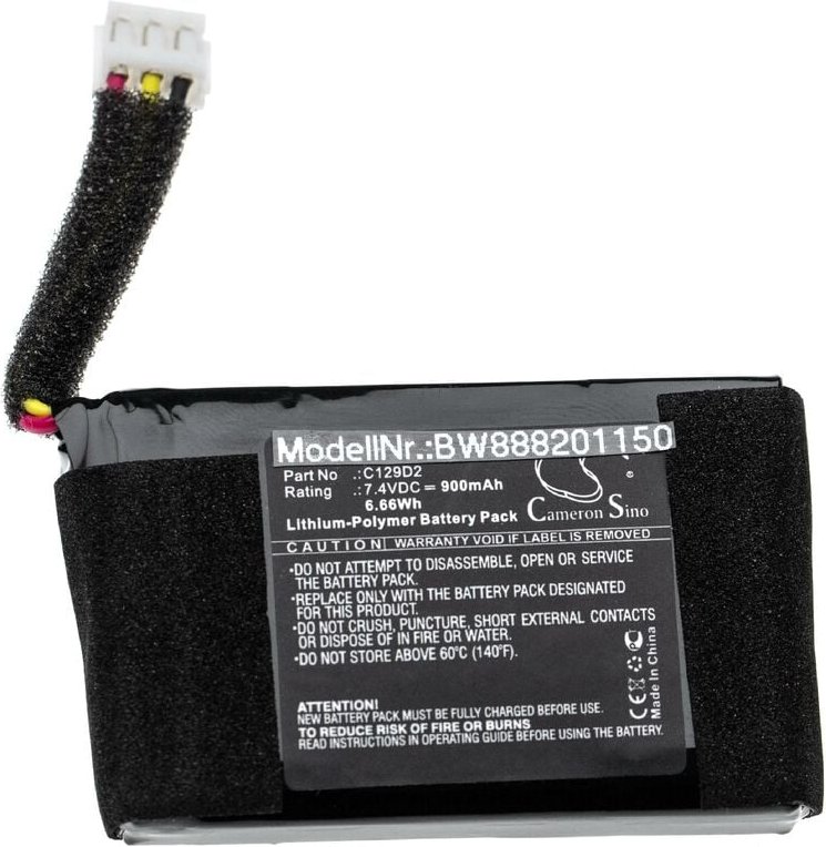 Vhbw - 1x Akku kompatibel mit Bang & Olufsen BeoPlay P2 Lautsprecher Boxen Speaker (900 mAh, 7,4 v, Li-Polymer)