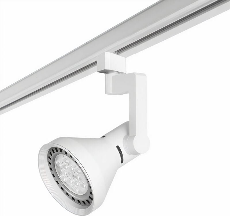 Forlight - Cone - Proyector De Carril Para Bombilla E27, Monofásico. Color Blanco