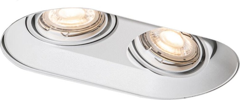 Runde Einbauleuchte weiß GU10 50mm 2-flammig - Hubs