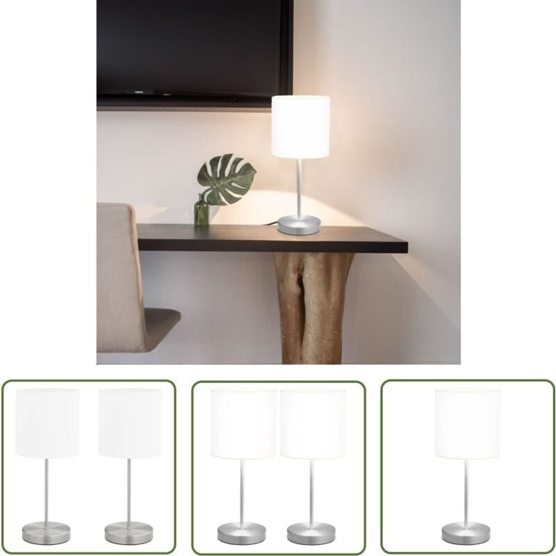 The Living Store Tischlampen 2 Stk. Touch-Sensor Weiß E14 - Tischlampe - Stehlampe - Wohnzimmerlampe - Schlafzimmerlampe...