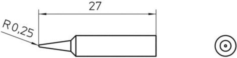 Weller XNT 1 Lötspitze Rundform Spitzen-Größe 0.5 mm Inhalt 1 St.