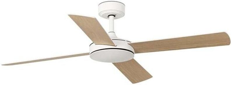 Mallorca Ventilator ohne Licht weiß / ahorn