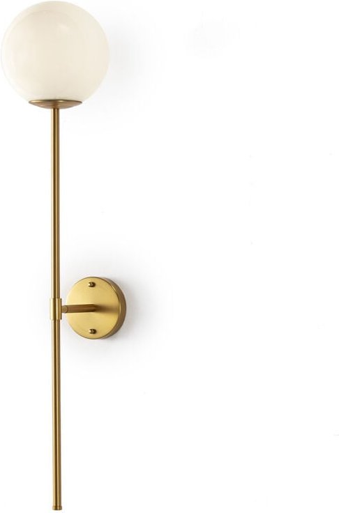 Wandleuchte 20X25X96 Weißer Kristall/Goldenes Metall