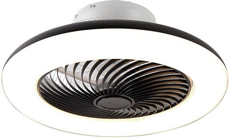 Deckenventilator schwarz 55,5 cm inkl. led Dimmbar mit Fernbedienung - Clima