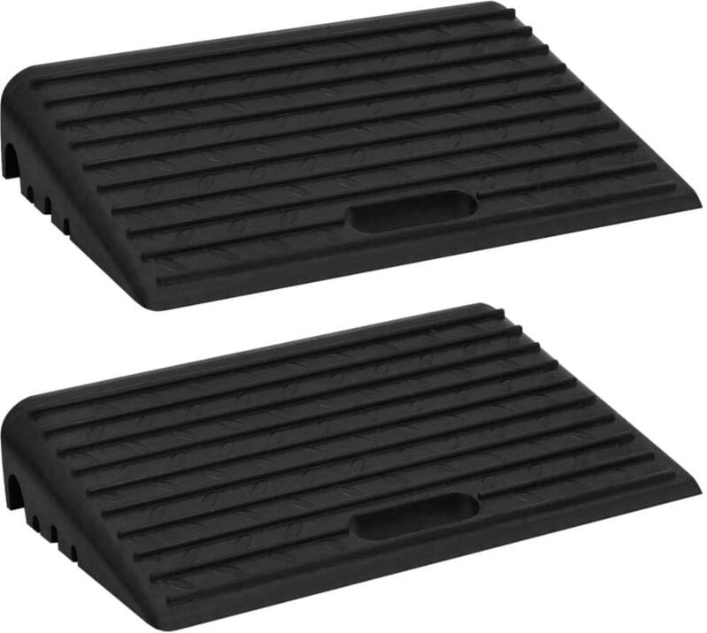 Bordsteinrampen 2 Stk. 50x30x11 cm Gummi Vidaxl