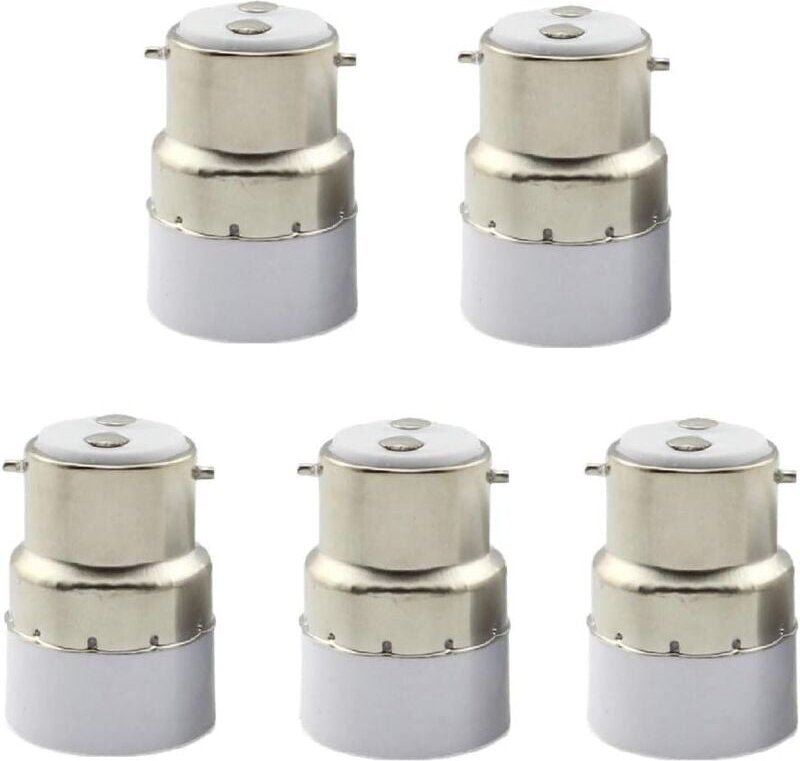 5er-Pack B22 auf E14 Glühbirnenfassungskonverter, B22-Fassungsadapter, Konvertierung in Standard-E14-Lampenfassung - Ymy...
