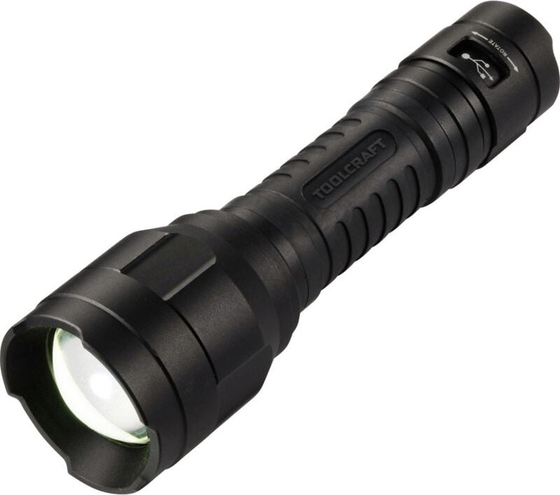 TO-10153320 Taschenlampe Einstellbare Punktgröße, verstellbar, mit USB-Schnittstelle Li-I - Toolcraft