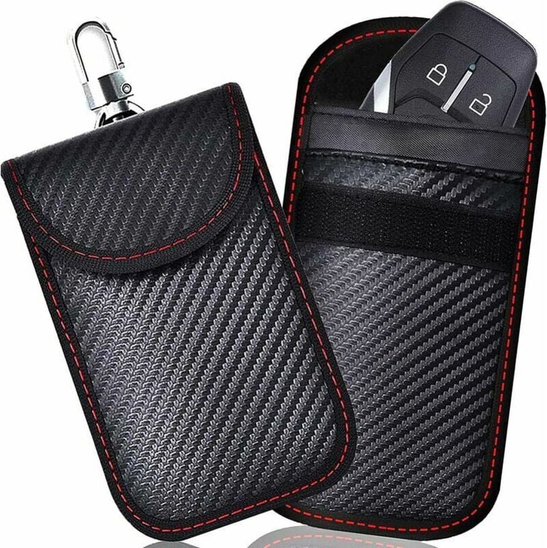 Thumbnail - Linghhang - 2er-Pack Anti-RFID-Faraday-Tasche für Autoschlüssel, RFID-Signalblockierungstasche für Autoschlüssel, Anti-R...