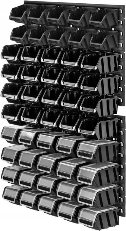 Kadax - Werkstattwandregal, Wandplatten, 58 x 78 cm, Schwarz, 50 tlg.