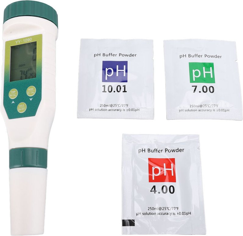 5-in-1 Wasserqualitätstester: pH-Wert, Salzgehalt, TDS, EC-Wert, Temperatur – Hohe Präzision für Schwimmbäder, Aquarien ...