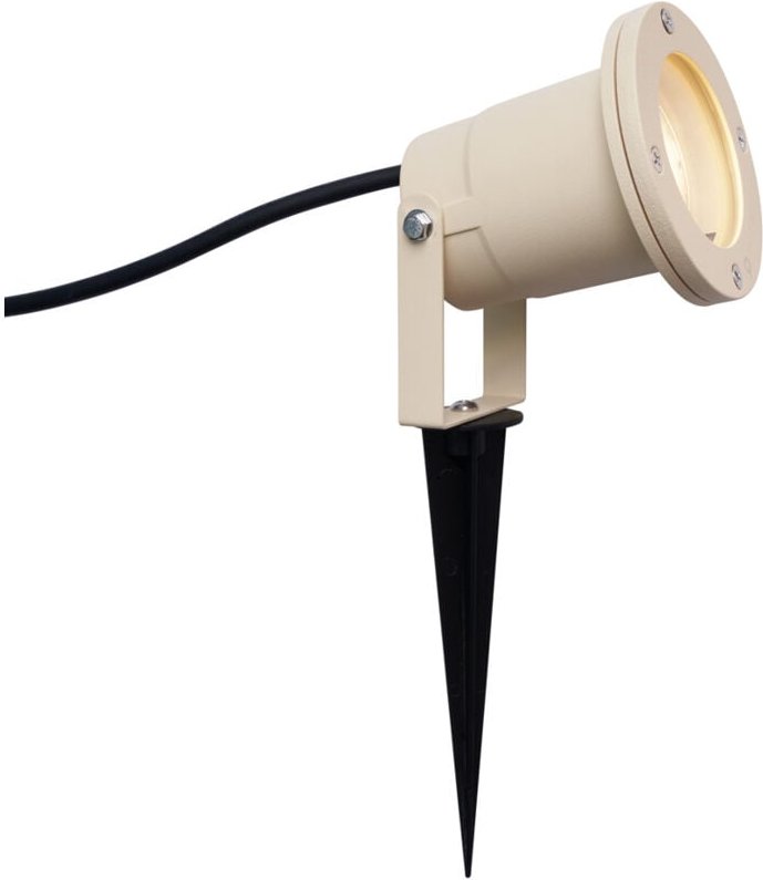 Erdspießstrahler Beige GU10 50mm Verstellbar IP65 Inkl. Kabel und Stecker - Basic