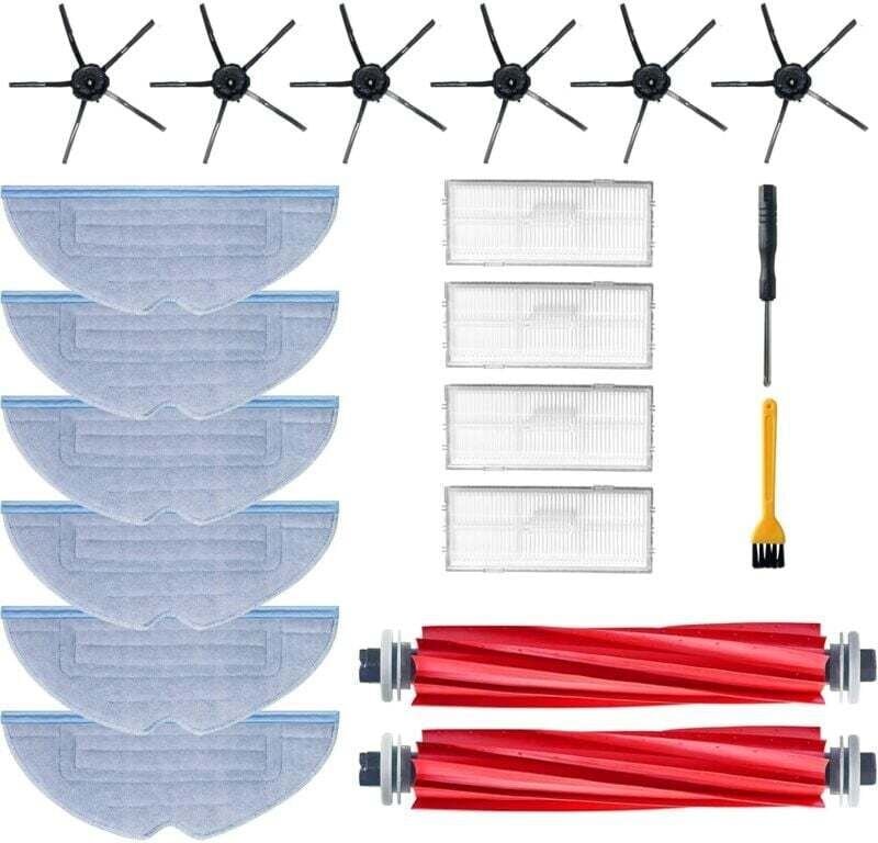 20 Ersatz-Set für Roborock S7 S7 Plus S7 MaxV S7 MaxV Ultra S7 Pro Ultra T7 T7S T7 Plus T7S Plus Roboterstaubsauger, 2 H...