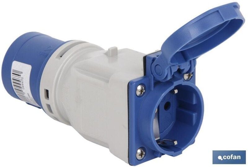 Schuko-Steckersockel-Industrieadapter Ip44 16a 230V