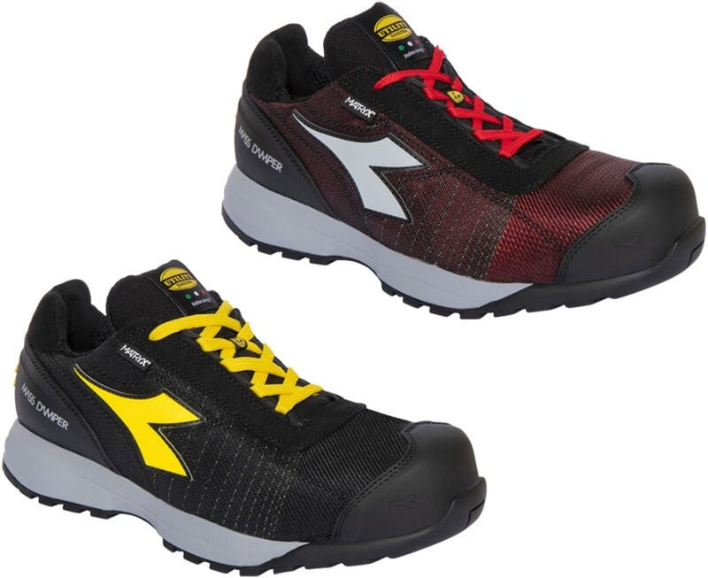 Diadora Glove MDS Matryx Low S1P HRO SRC ESD Sicherheitsschuhe - 43 EU - Schwarz / Gelb