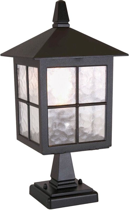 Elstead - Winchester - 1 leichte Außenpodestlaterne schwarz IP43, E27