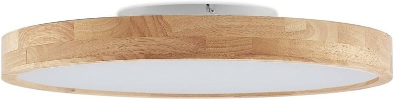 Deckenlampe 'Lanira' aus Holz dimmbar mit Fernbedienung für Wohnzimmer & Esszimmer von Lindby