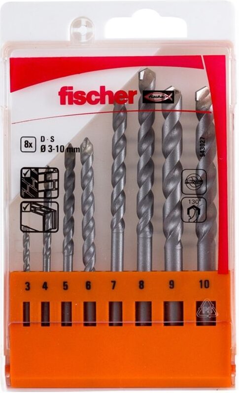 Steinbohrer d-s Set 3-10mm p 8-teilig - Fischer