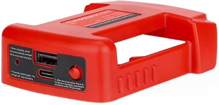 Tragbarer Ladeadapter, kompatibel mit 18 v Li-Ion mit USB-Typ-C-Batteriehalter, schnelles Laden