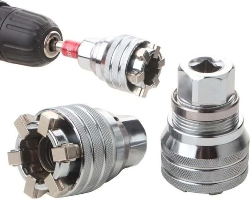 Professioneller verstellbarer Universal-Steckschlüssel 3/8"-3/4" 10 mm - 19 mm - Werkzeug für Ratschen-Drehmomentschlüss...