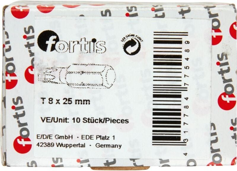 Thumbnail - Bit zähhart 1/4' DIN3126 C6,3 T8x25mm 10er Pack Fortis